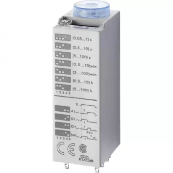 Finder 85.04.0.125.0000 multifunctie-tijdrelais, 125V AC/DC, 0,05s-360000s, 4 wisselcontacten