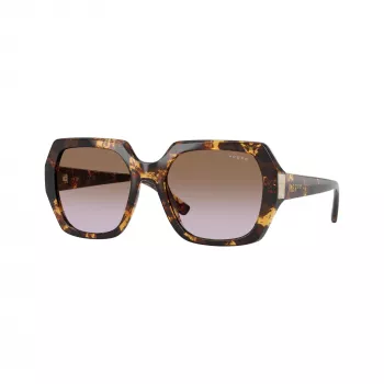 VOGUE dames VO5612SB31796 cat-eye zonnebril, transparant roze montuur, donkergrijze glazen, 55mm