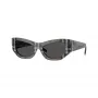Burberry BE4450U414787 dames zonnebril Dark Havana/Dark Grey 54/19/140 mm