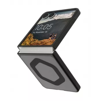 UAG Urban Armor Gear Mouve hoes met magneetmodule voor Samsung Galaxy Z Flip8 – asgrijs (transparant grijs)/zwart 214561113131