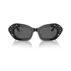 Giorgio Armani dames AR8213BU5001B rechthoekige zwarte zonnebril