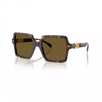 Versace VE4441-108-73 dameszonnebril - Havana montuur, bruine glazen, 55mm