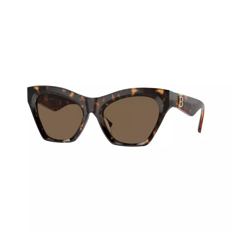Burberry BE4420U300273 dameszonnebril, vierkant, Dark Havana montuur, bruine gradient-glazen, 55mm