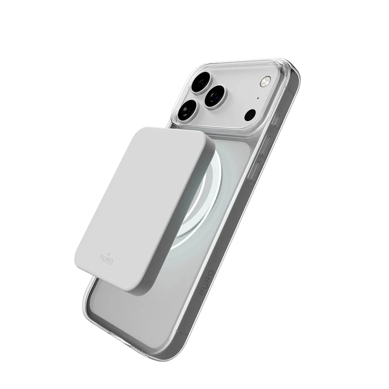 PURO Mag Cover voor Apple iPhone 17 Pro - transparant grijs roze PUIPC17P6303MAGTRGRS