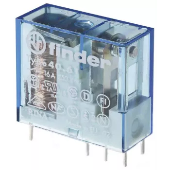 Finder miniatuur vermogens-PCB-relais 1 wissel 16A 24V DC spoel 406190241000
