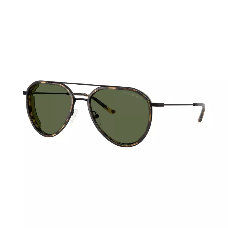 Emporio Armani herenzonnebril rechthoekig EA2163-300171 zwart/grijs 56mm