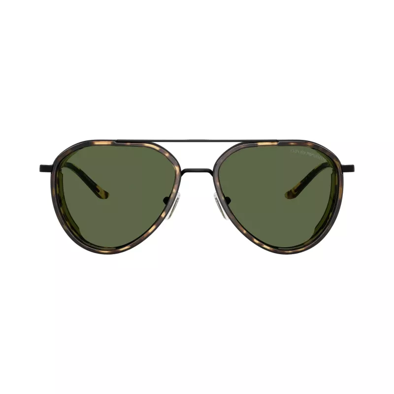 Emporio Armani herenzonnebril rechthoekig EA2163-300171 zwart/grijs 56mm