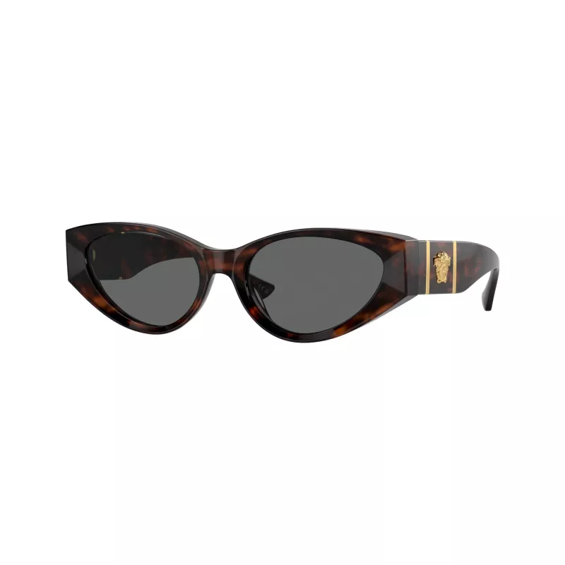 Versace VE4454-542987 dames cat-eye zonnebril, havanna/donkergrijs, 55mm