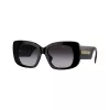 Burberry BE4410-30018G dames zonnebril – zwart montuur, grijze gradient-glazen, 52mm