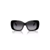 Burberry BE4410-30018G dames zonnebril – zwart montuur, grijze gradient-glazen, 52mm