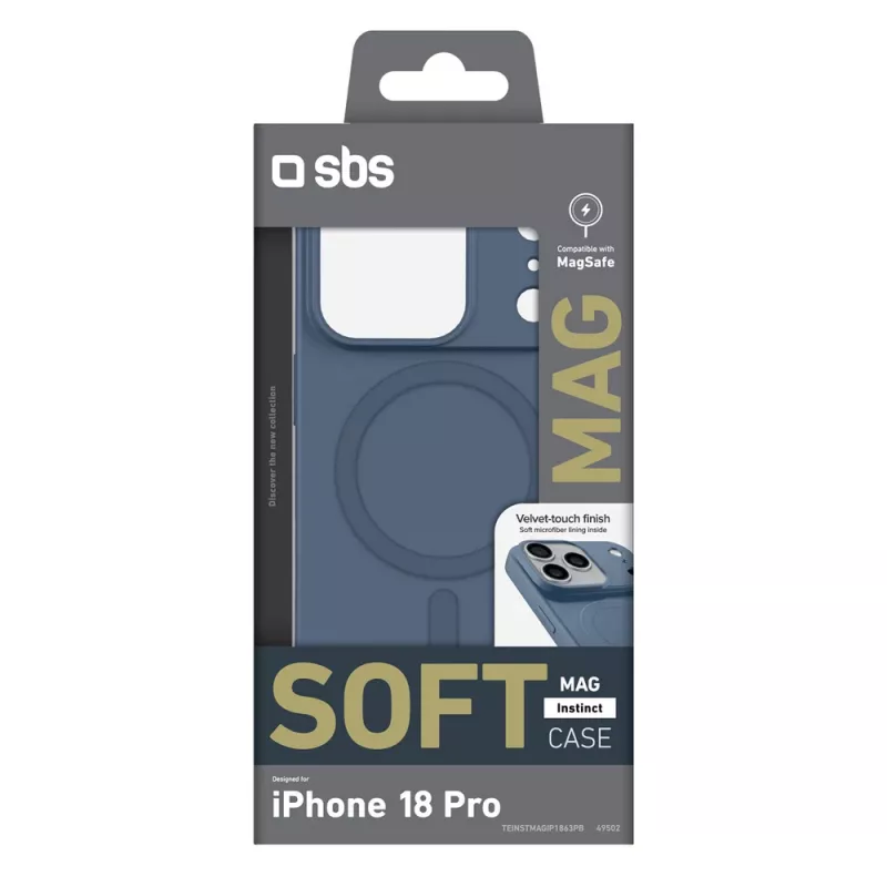 SBS Instinct Mag hoesje voor iPhone 18 Pro / 17 Pro MagSafe-compatibel - blauw