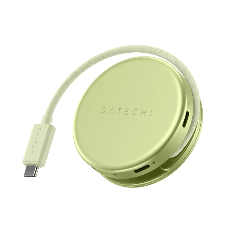 Satechi OntheGo 5-in-1 multiport adapter - USB-C hub met 4K HDMI, USB-C 5Gbps, USB-A 5Gbps, SD-kaartlezer, 60W PD pass-through (Citrus)