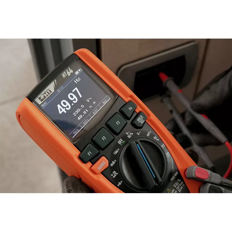 HT Instruments HT64 digitale multimeter met datalogger, True RMS, CAT III 1000V / CAT IV 600V, 6000 counts 1010340