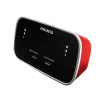 AIWA CRU-19RD rode wekkerradio met FM/AM-tuner, dubbele wekker, snooze, sleeptimer, LED-display, batterijback-up
