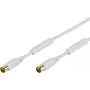 Vivanco SAT-antenne-aansluitkabel 3 m, wit VVAN30FEDBGW