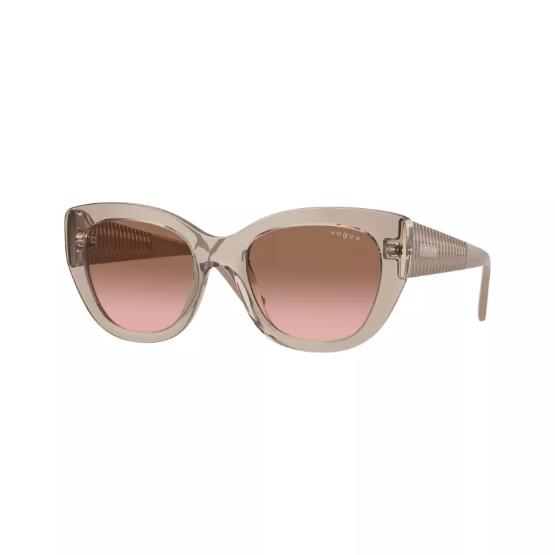 Vogue VO5567S dames cat-eye-zonnebril transparant roze / lichtbruin gradient 52mm VO5567S299014
