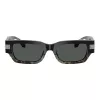 Versace dames VE4465-545687 zonnebril, zwart montuur, donkergrijze glazen, 54mm