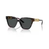 Versace VE4471B10887 dames zonnebril – havana montuur, donkergrijze glazen, 56mm