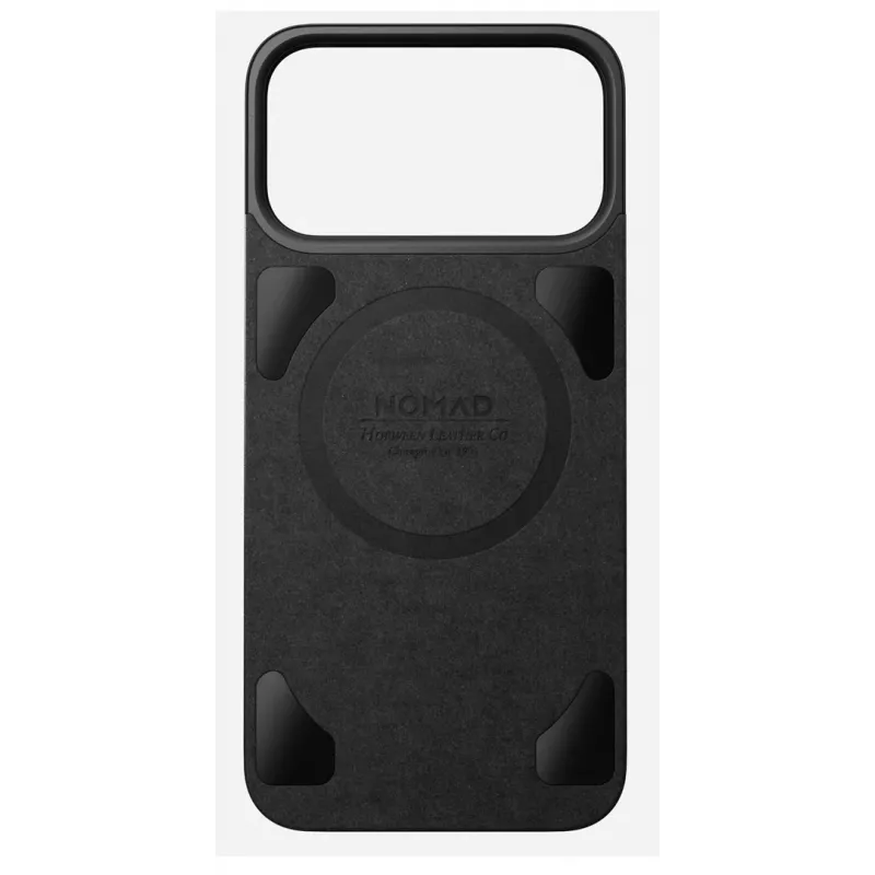 NOMAD Magnetic Leather Back voor iPhone 17 Pro Max MagSafe-compatibel, Horween-leer (zwart)