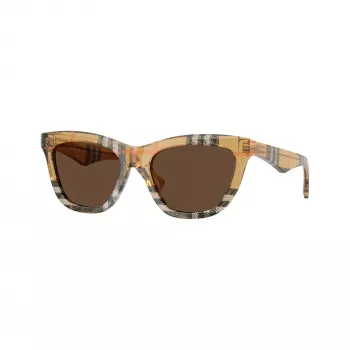 Burberry BE4435-414673 dames zonnebril, zwart montuur, donkergrijze glazen, 53/18/140 mm