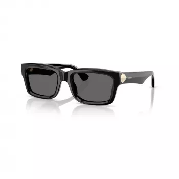 Burberry BE4443-300187 dames zonnebril, zwart montuur, grijze glazen, 55/20/145 mm