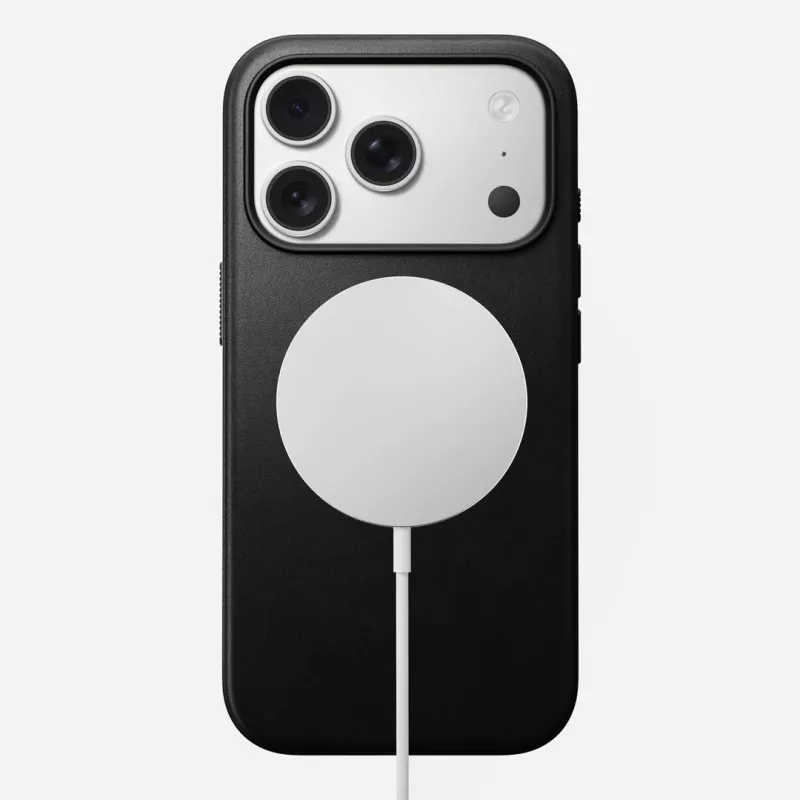 NOMAD Modern leren hoes voor iPhone 17 Pro MagSafe zwart