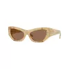 Burberry dames BE4450U415773 vierkante zonnebril, havana/bruin gradient, 54mm