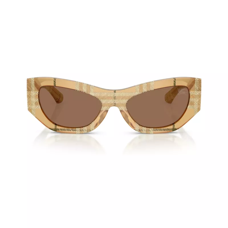 Burberry dames BE4450U415773 vierkante zonnebril, havana/bruin gradient, 54mm