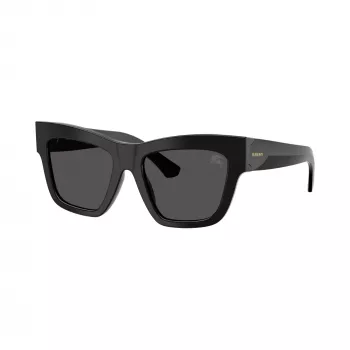 Burberry BE4449-300187 dames cat-eye zonnebril, zwart montuur, grijze gradientglazen, 53mm
