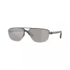 Burberry BE3164-13166G heren pilot zonnebril, zwart montuur, grijze gradientglazen, 62mm