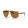 Armani Exchange AX2037S 600383 heren polarized pilot zonnebril, matzwart/grijs, 60mm