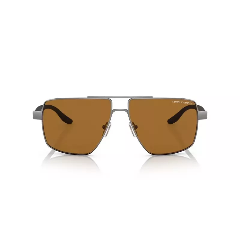 Armani Exchange AX2037S 600383 heren polarized pilot zonnebril, matzwart/grijs, 60mm