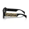 Versace VE4444UGB187 dames cat-eye zonnebril, zwart montuur, grijze gradient glazen, 54mm
