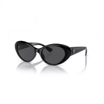 Versace VE4455U GB1/87 dames cat-eye zonnebril, zwart montuur, grijze glazen, 53-19-140 mm
