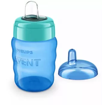 Philips AVENT Easy Sip tuitbeker, 9M+, 260 ml, siliconen tuit, blauw