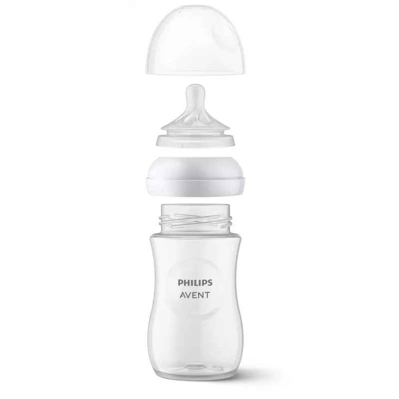 Philips Avent Natural Response babyspeen, snelle melkstroom, 3m+, 2-pack, siliconen, transparant