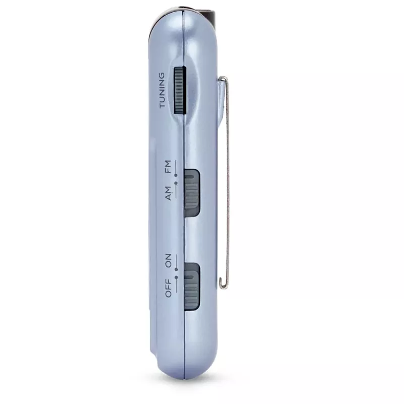 AIWA R-22SL draagbare AM/FM zakradio met koptelefoon, grijs