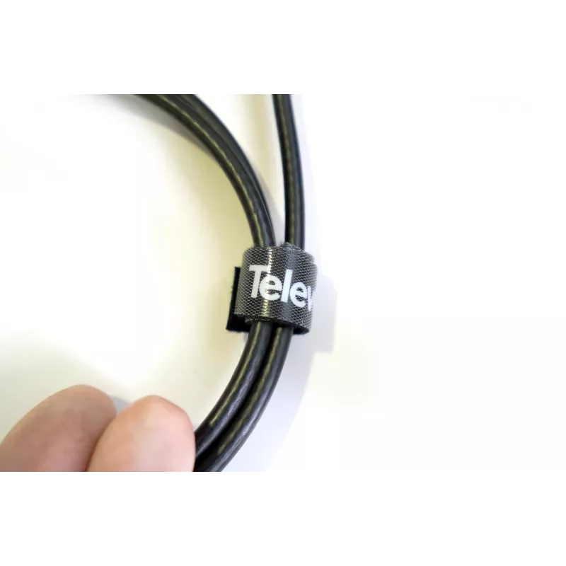 Televes KB 8 klittenband-kabelbinder-rol, 8 mm x 10 m, zwart, herbruikbaar 200101