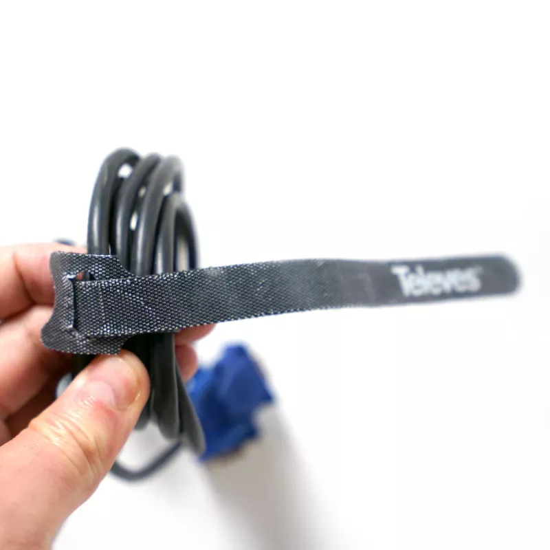 Televes KBL klittenband-kabelbinder, 10-pack, zwart, 15 mm x 250 mm 200102
