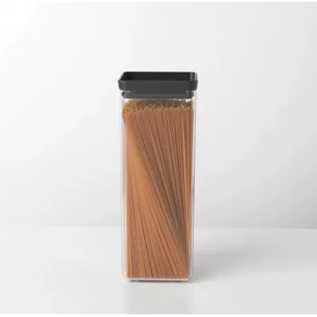 Brabantia vierkante bewaardoos 2,5L donkergrijs