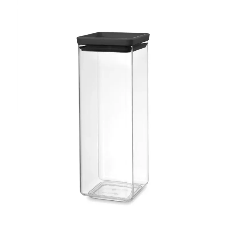 Brabantia vierkante bewaardoos 2,5L donkergrijs