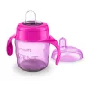 Philips AVENT Easy Sip leertuitbeker met handgrepen, 6M+, 200 ml, siliconen tuit, roze