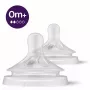 Philips Avent Natural Response babyspeen, langzame melkstroom, 0M+, 2-pack, siliconen