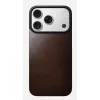 NOMAD Magnetic Leather Back voor iPhone 17 Pro MagSafe-compatibel Horween leer Rustic Brown