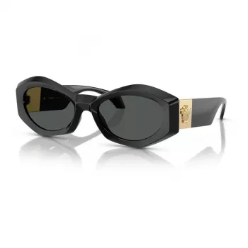 Versace VE4466UGB187 heren zonnebril zwart montuur donkergrijze glazen 54-19-140