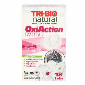 TRI-BIO Oxy-Action White wasmiddeltabletten, 18 tabletten