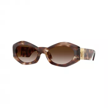 Versace VE4466U heren zonnebril, vierkant, acetaat, zwart montuur, grijze glazen, 54mm VE4466U54613B
