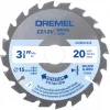 Dremel CS500 houtcirkelzaagblad 85mm, wolfraamcarbide-getand, 20 tanden, voor DSM20 Compact Saw 2608846431