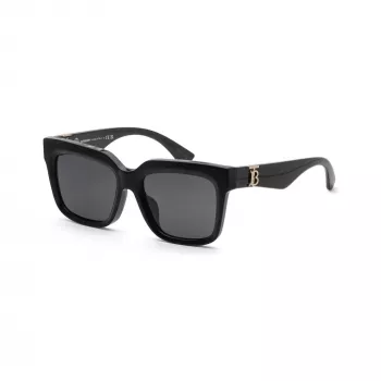 Burberry BE4419F300187 dames zonnebril, vierkant, zwart montuur, grijze glazen, 54mm