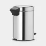 Brabantia NewIcon 5L pedaalemmer Brilliant Steel